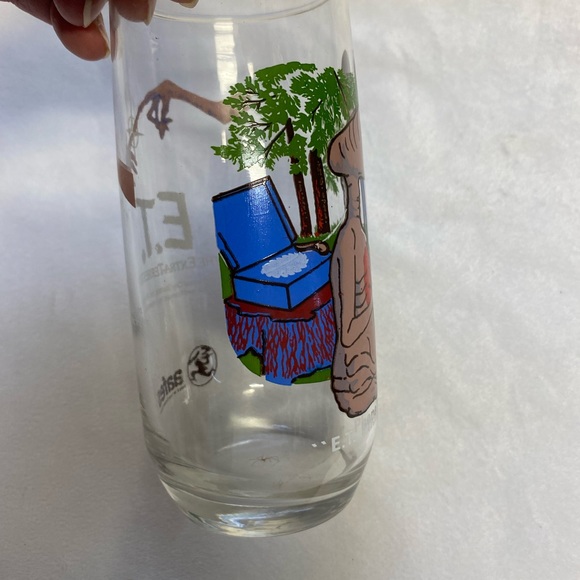 1982 E.T. The Extra-Terrestrial Glass Tumblers By aafes "E.T. Phone Home" - Picture 9 of 12